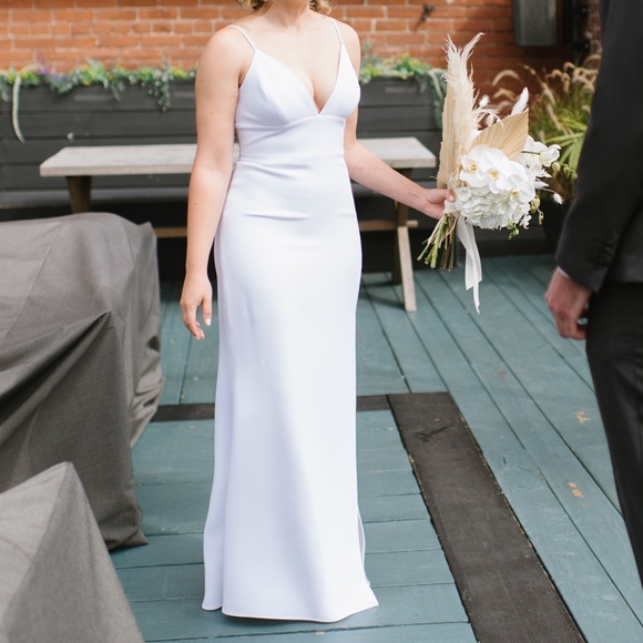 Wedding Dress - Kensington Bridal Dress with Slit and Boning - Picture 7 of 11